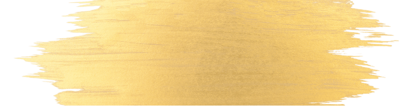 A textured gold paint stroke on a black background, showcasing a shiny, metallic finish.